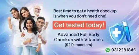 Advanced full body health checkup with vitamins banner