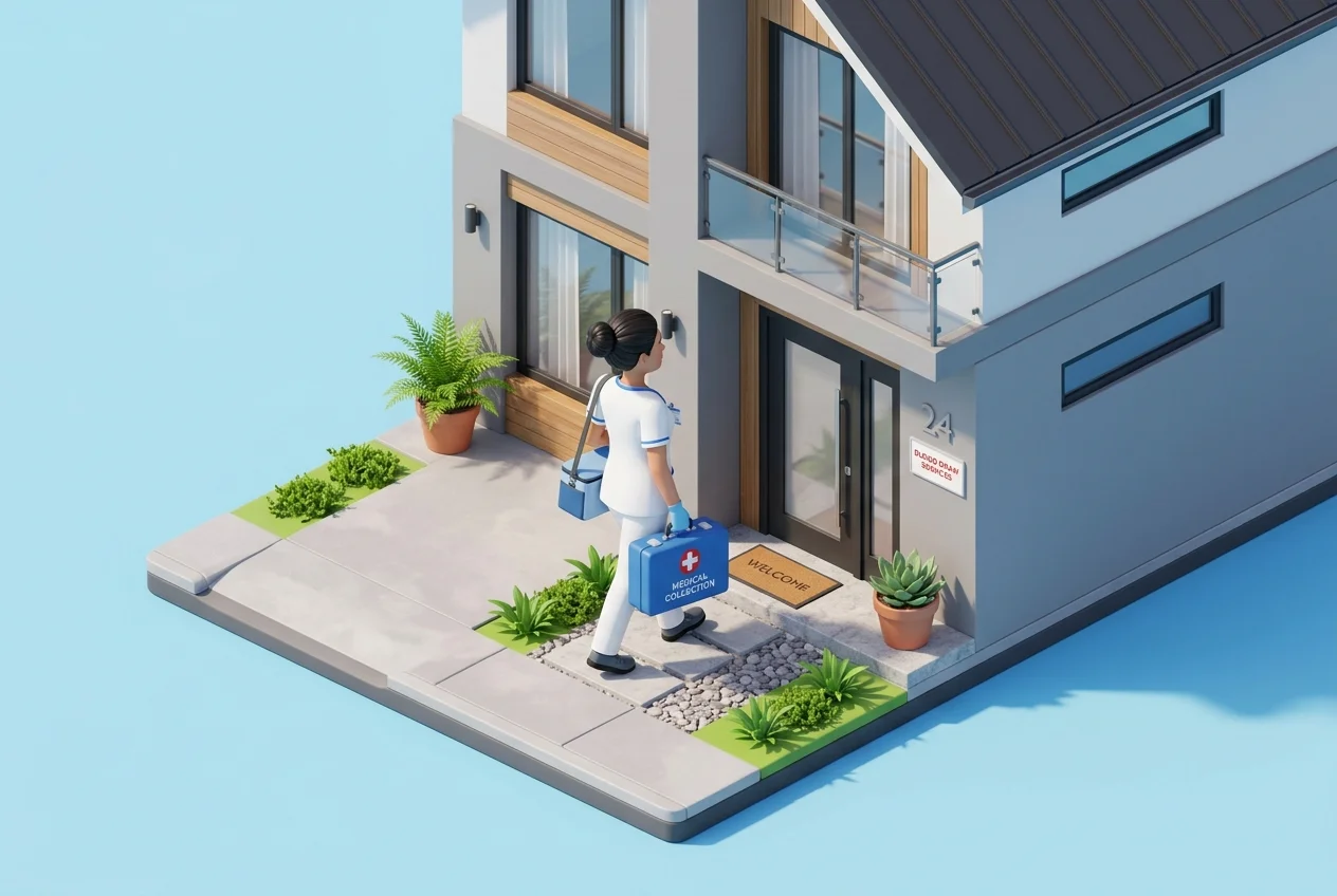 Nurse home sample collection mockups