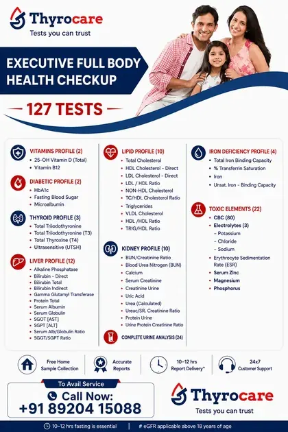 Executive Full Body Health Checkup Thyrocare package image